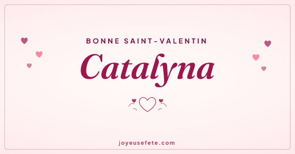 Image « Bonne Saint-Valentin Catalyna » au format large