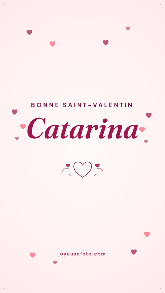 Image « Bonne Saint-Valentin Catarina » au format story