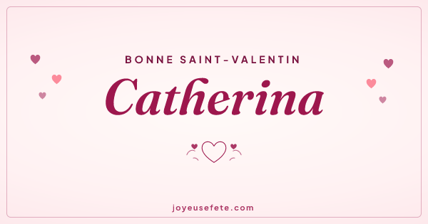Image « Bonne Saint-Valentin Catherina » au format large