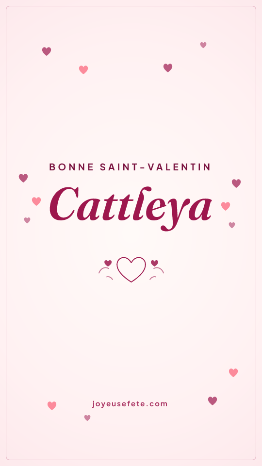 Image « Bonne Saint-Valentin Cattleya » au format story