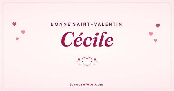 Image « Bonne Saint-Valentin Cécile » au format large