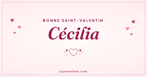 Image « Bonne Saint-Valentin Cécilia » au format large