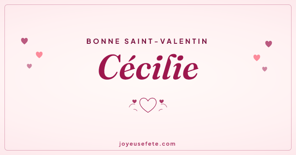 Image « Bonne Saint-Valentin Cécilie » au format large
