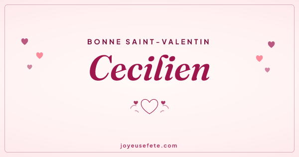 Image « Bonne Saint-Valentin Cecilien » au format large