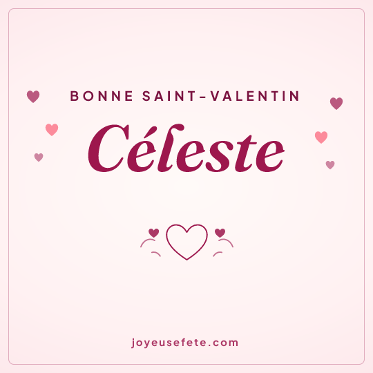Image carrée « Bonne Saint-Valentin Céleste » pour WhatsApp