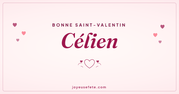 Image « Bonne Saint-Valentin Célien » au format large