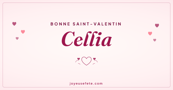 Image « Bonne Saint-Valentin Cellia » au format large