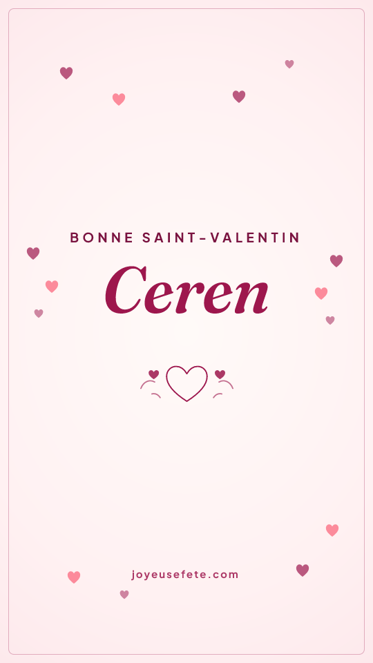 Image « Bonne Saint-Valentin Ceren » au format story