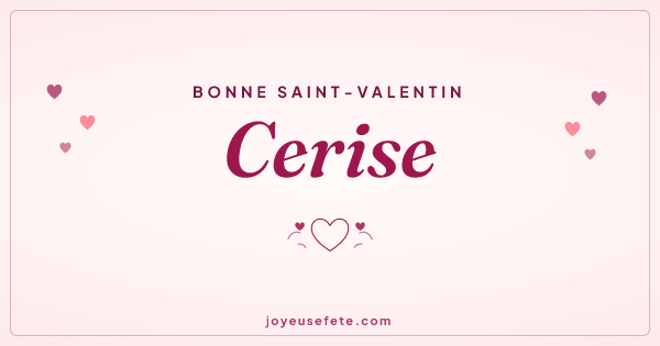 Image « Bonne Saint-Valentin Cerise » au format large