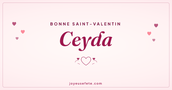 Image « Bonne Saint-Valentin Ceyda » au format large