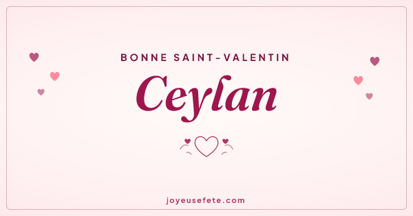 Image « Bonne Saint-Valentin Ceylan » au format large