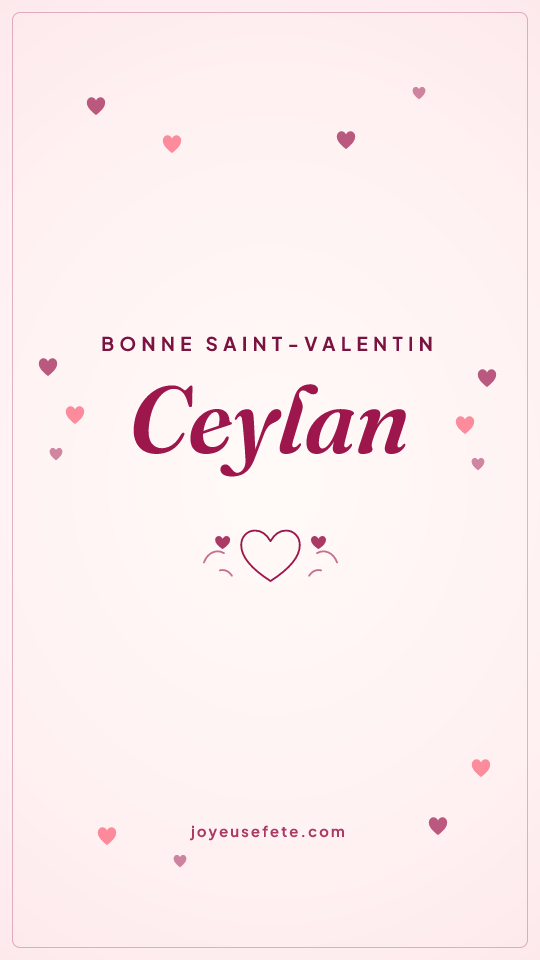 Image « Bonne Saint-Valentin Ceylan » au format story