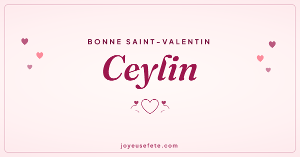 Image « Bonne Saint-Valentin Ceylin » au format large