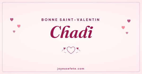 Image « Bonne Saint-Valentin Chadi » au format large