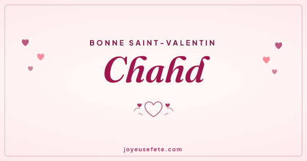 Image « Bonne Saint-Valentin Chahd » au format large