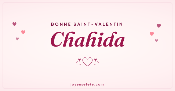 Image « Bonne Saint-Valentin Chahida » au format large