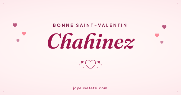 Image « Bonne Saint-Valentin Chahinez » au format large