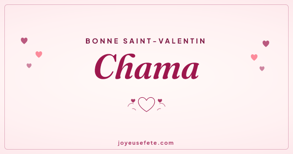 Image « Bonne Saint-Valentin Chama » au format large