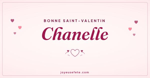 Image « Bonne Saint-Valentin Chanelle » au format large