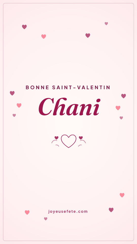 Image « Bonne Saint-Valentin Chani » au format story