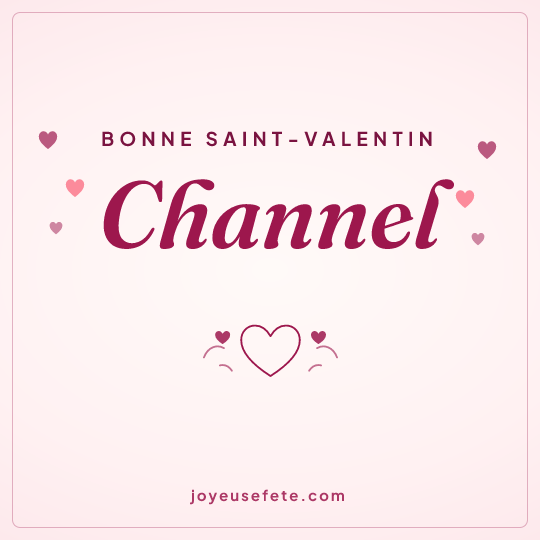 Image carrée « Bonne Saint-Valentin Channel » pour WhatsApp