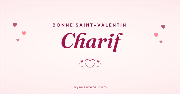 Image « Bonne Saint-Valentin Charif » au format large