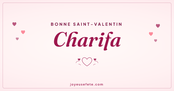 Image « Bonne Saint-Valentin Charifa » au format large