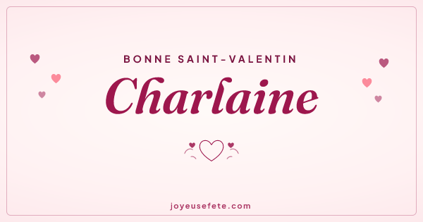 Image « Bonne Saint-Valentin Charlaine » au format large