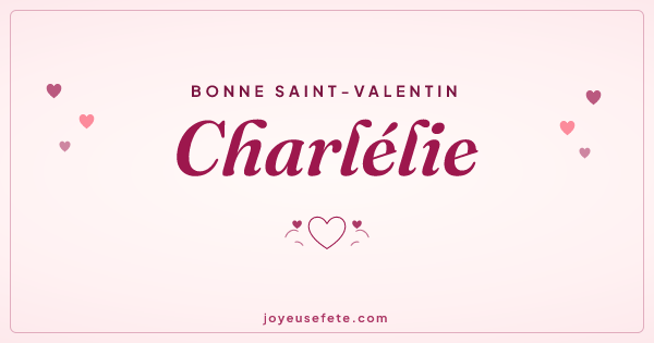 Image « Bonne Saint-Valentin Charlélie » au format large