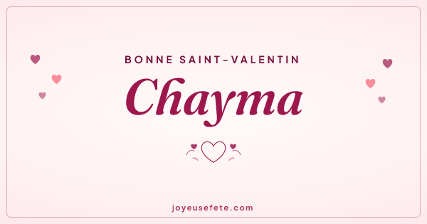 Image « Bonne Saint-Valentin Chayma » au format large
