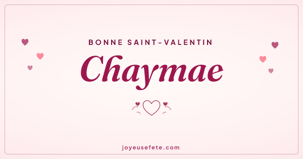 Image « Bonne Saint-Valentin Chaymae » au format large