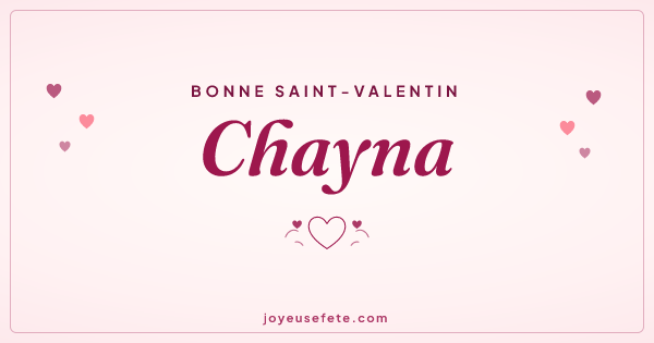 Image « Bonne Saint-Valentin Chayna » au format large