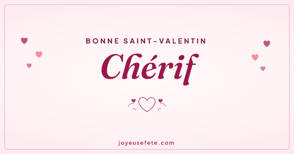 Image « Bonne Saint-Valentin Chérif » au format large
