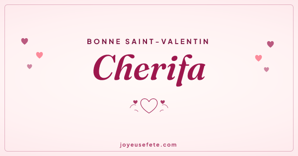 Image « Bonne Saint-Valentin Cherifa » au format large