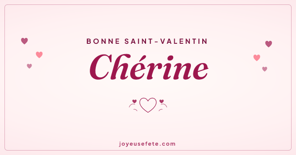 Image « Bonne Saint-Valentin Chérine » au format large