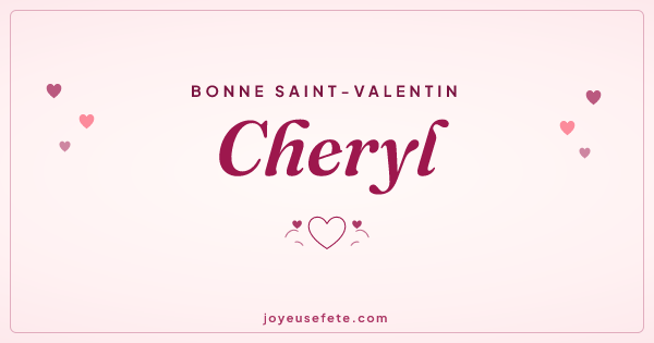 Image « Bonne Saint-Valentin Cheryl » au format large
