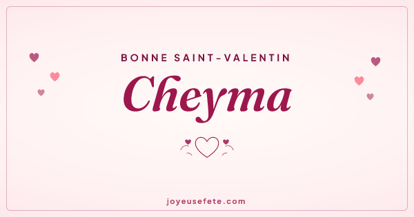 Image « Bonne Saint-Valentin Cheyma » au format large