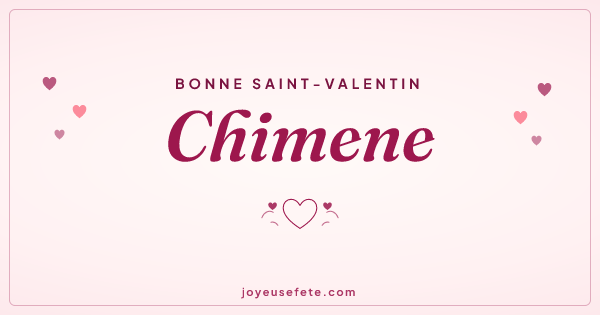 Image « Bonne Saint-Valentin Chimene » au format large