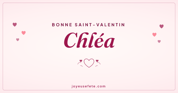 Image « Bonne Saint-Valentin Chléa » au format large