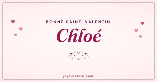 Image « Bonne Saint-Valentin Chloé » au format large