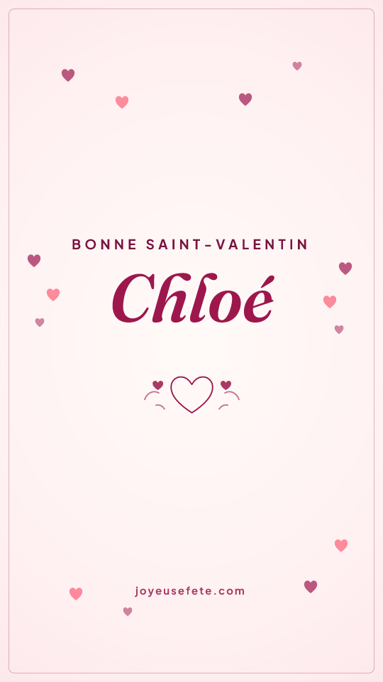 Image « Bonne Saint-Valentin Chloé » au format story