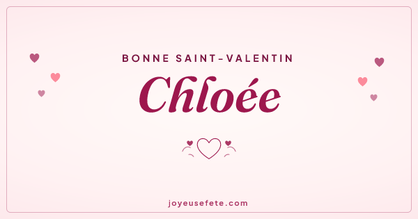 Image « Bonne Saint-Valentin Chloée » au format large