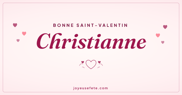 Image « Bonne Saint-Valentin Christianne » au format large