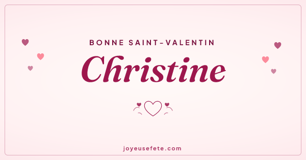 Image « Bonne Saint-Valentin Christine » au format large