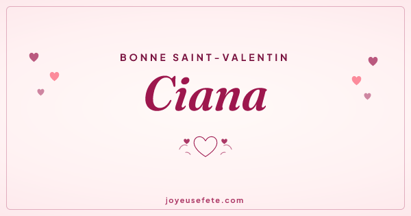 Image « Bonne Saint-Valentin Ciana » au format large