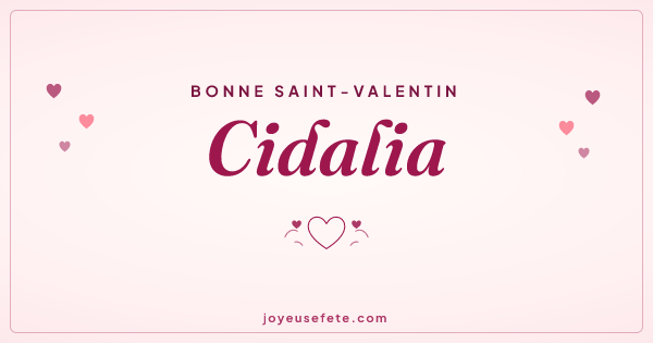 Image « Bonne Saint-Valentin Cidalia » au format large