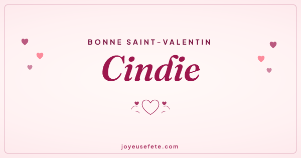 Image « Bonne Saint-Valentin Cindie » au format large