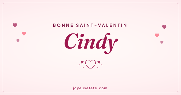 Image « Bonne Saint-Valentin Cindy » au format large