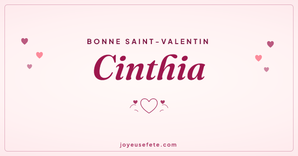 Image « Bonne Saint-Valentin Cinthia » au format large