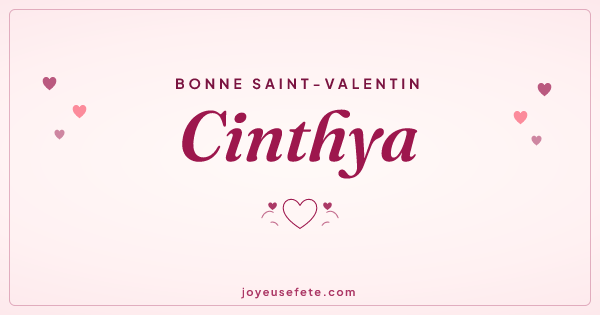 Image « Bonne Saint-Valentin Cinthya » au format large